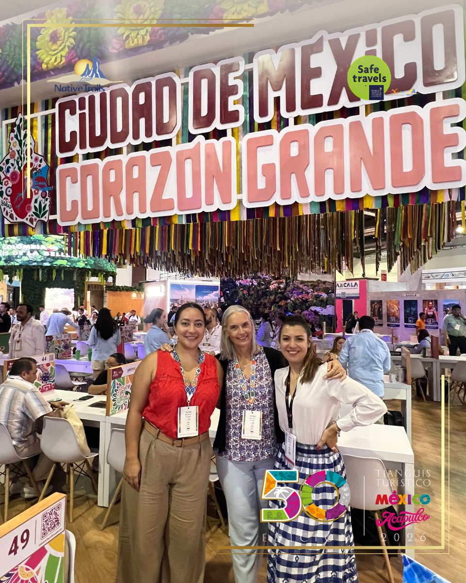 MxNative's tweet photo. 50 años de Tianguis Turístico y Native Trails estuvo presente en Acapulco 🇲🇽
Fortalecimos alianzas para seguir llevando lo mejor de México al mundo.  
Gracias a todos los que hacen posible crear experiencias de clase mundial.  
#TianguisTurístico50 #TurismoMéxico https://t.co/2DJISTq52B