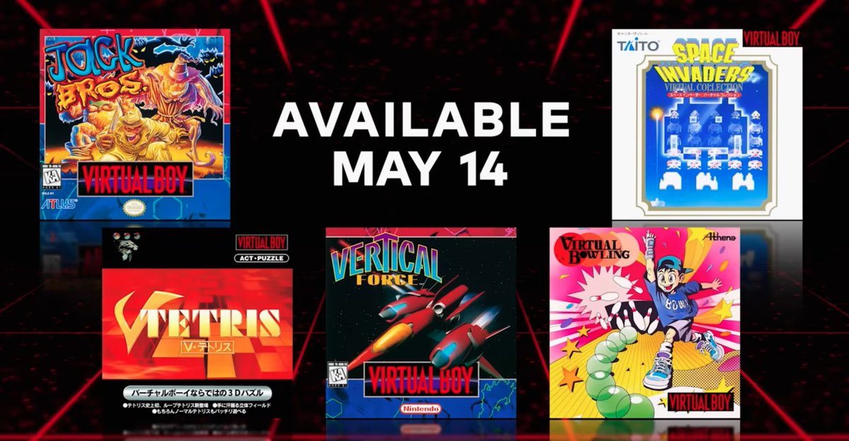 任天堂「バーチャルボーイ – Nintendo Classics」に5タイトル追加！『V