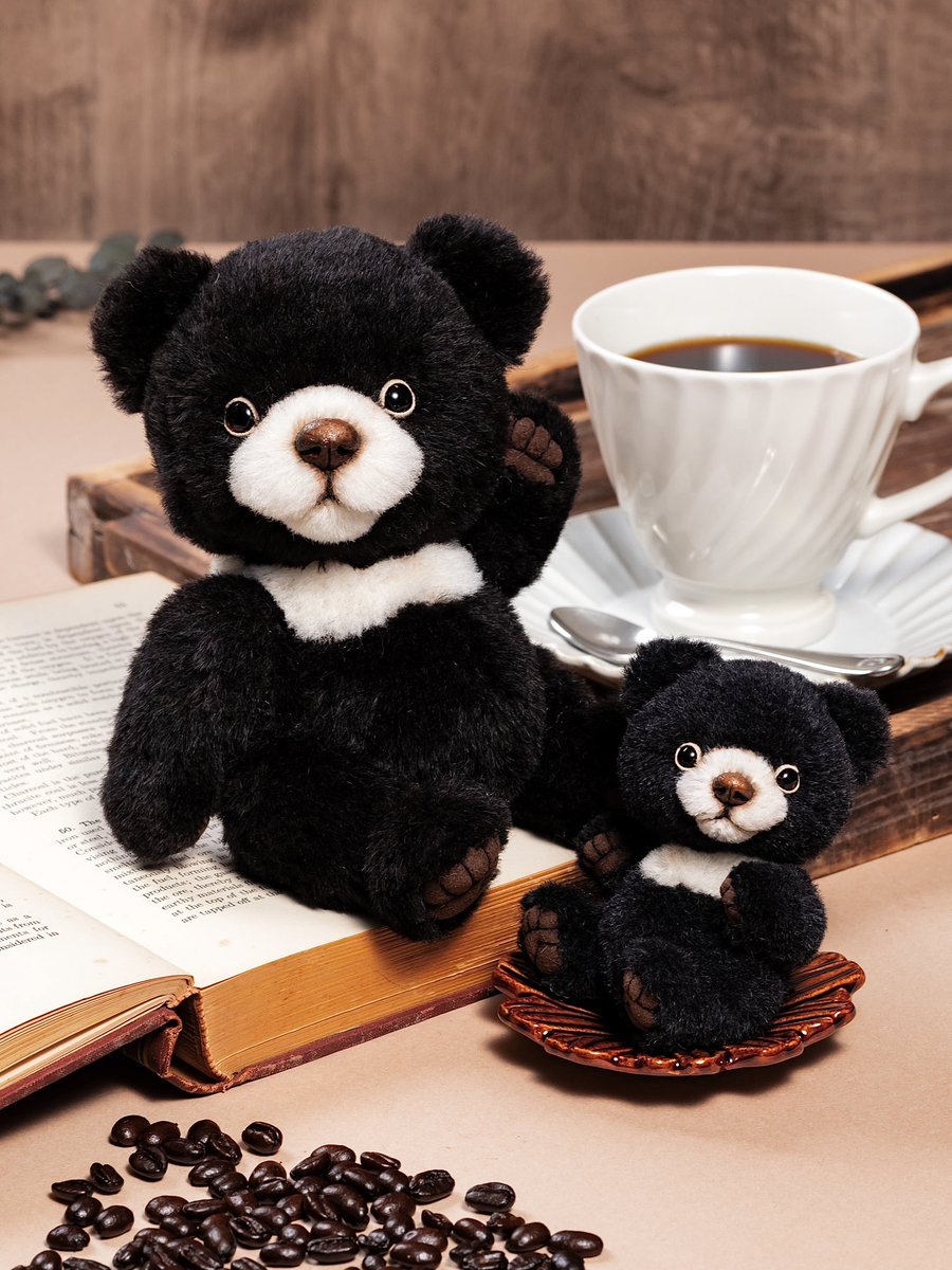 コーヒーゼリーモチーフのテディベア☕️ Mサイズの子がお迎え待ちです