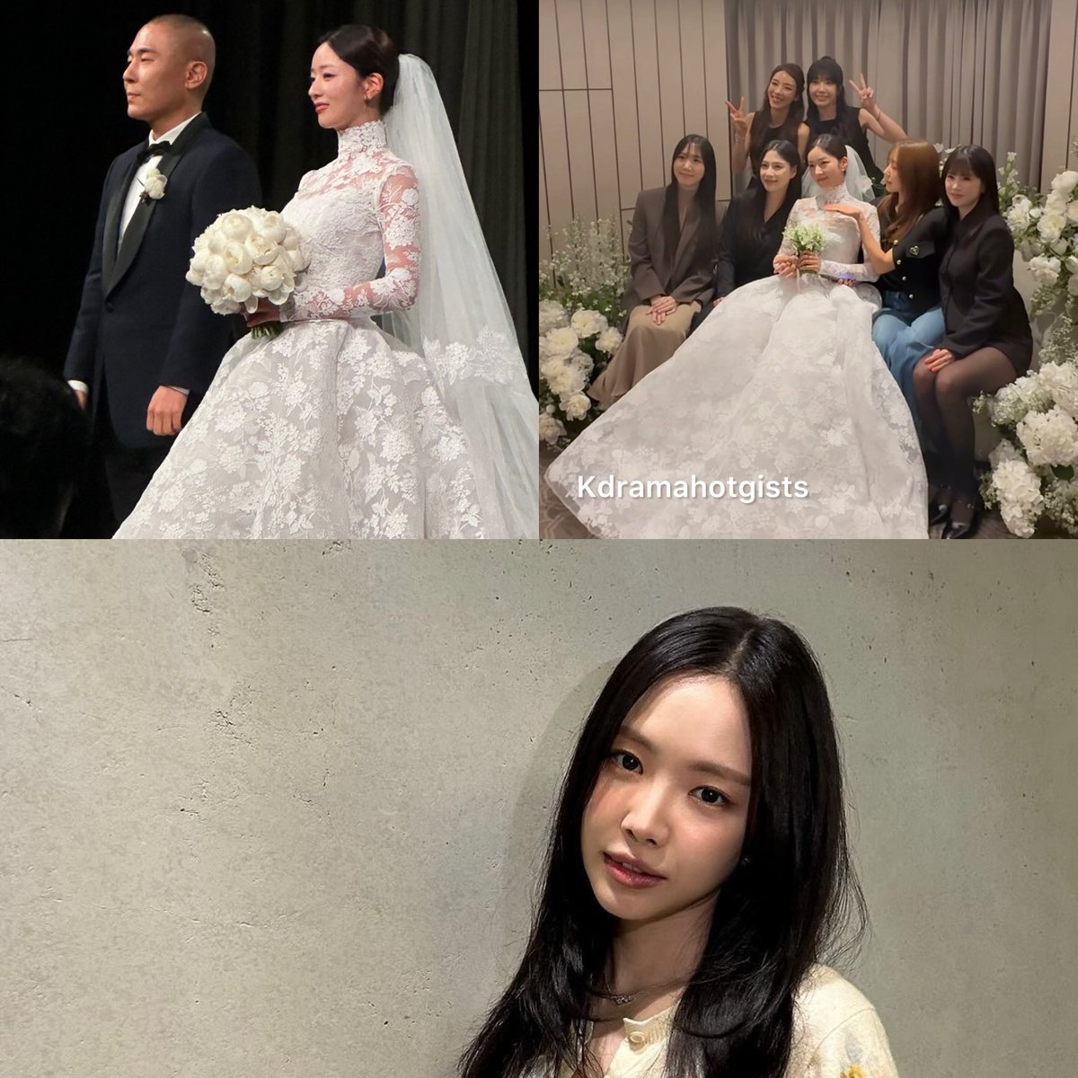 kdramahotgists's tweet photo. It’s Bomi’s wedding, so why the hell are y’all asking about Actress Son Naeun????
Who cares whether she’s there or not? Y’all are acting like Bomi’s marriage can’t be successful unless Naeun shows up 😭
Don’t piss me off.

Congratulations to Bomi and her husband, Producer Rado 🥹🤍