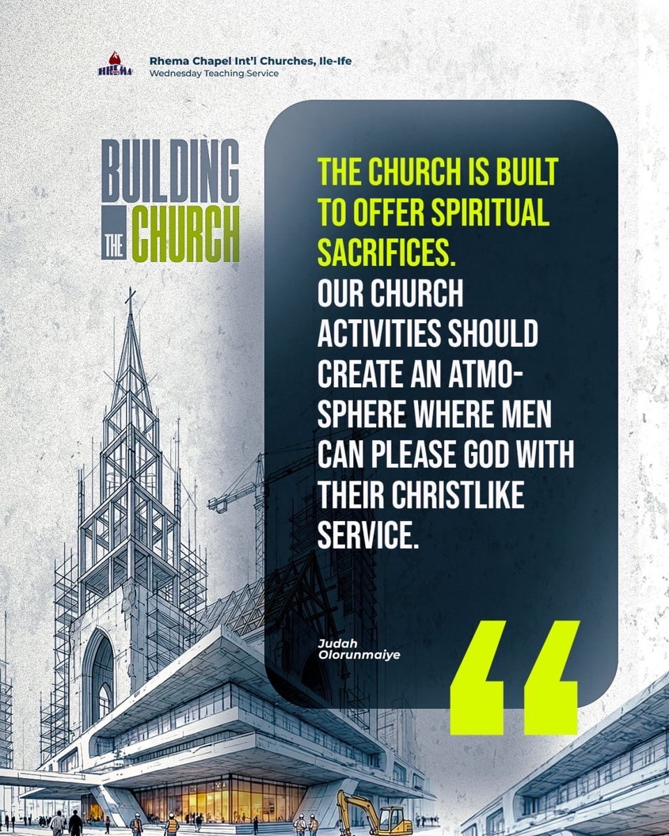 RhemaChapelxIfe's tweet photo. The church that hell's gates can't stop isn't built by human convenience.
It’s built by Jesus, with sacrifices that cost us comfort.
A temple where men truly meet God?
It will cost you. But it's worth everything.
#BuildingTheChurch #SpiritualSacrifice https://t.co/AHYLwtmUKv