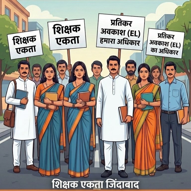 rakesh_jnvian's tweet photo. शिक्षक का सम्मान करो 
EL देकर अभिमान भरो

#UP_शिक्षकों_को_EL_दो @myogiadityanath @CMOfficeUP @UPGovt https://t.co/aZ2v8WRHhH