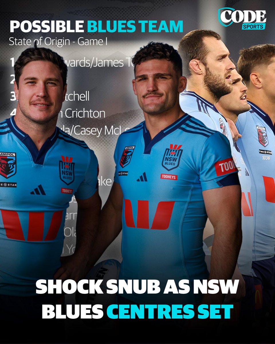 codenrl's tweet photo. #BREAKING

A five-game losing streak hasn’t deterred Laurie Daley from sticking with his incumbent centre pairing as the Blues’ team for the State of Origin opener takes shape. 

See the possible team + bolters ➡️ https://t.co/p2M55tYpN0 https://t.co/gduTjorXfj
