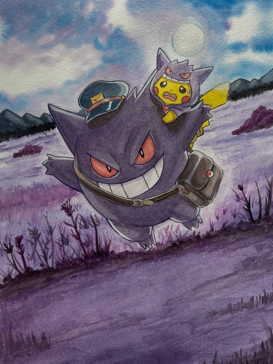 four_wallpaper's tweet photo. Gengar-chan and Ghost-type Pokemon-chan 👻 https://t.co/PKumi0lfHk