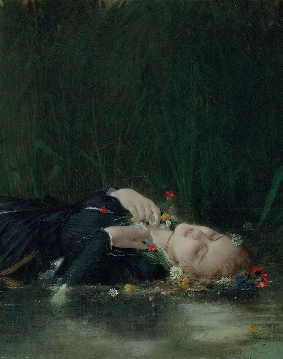 RaminNasibov's tweet photo. Jean-Baptiste Bertrand (1823-1887) Ophelia https://t.co/hnMvfZSey3