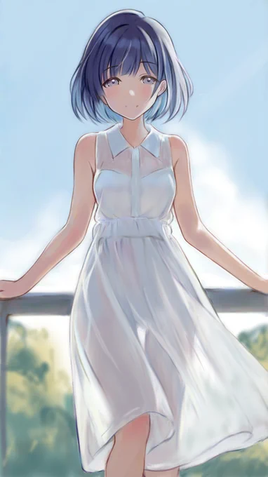 学マス白ワンピ