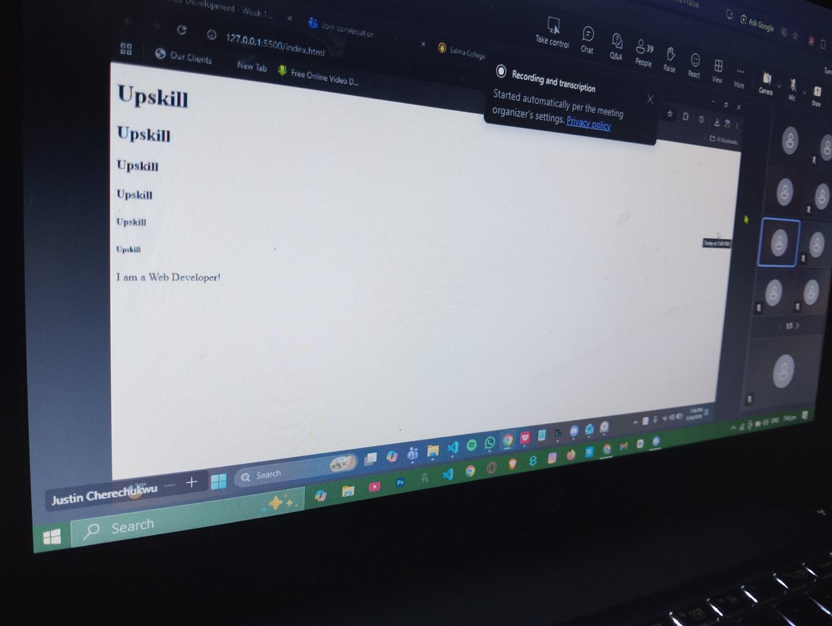 silent_dev87223's tweet photo. Yesterday we continued with the basics of html and some git commands @genesystechhub which would help us understand the structures of building a site. Remember keep building https://t.co/bWL76nbOAL