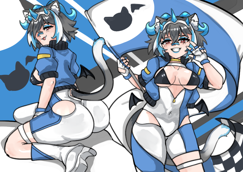 Kisawiii's tweet photo. Race queen family edition 

🔞versions on Patreon

🎨 @ItsDhoru https://t.co/8j37rOXhXH