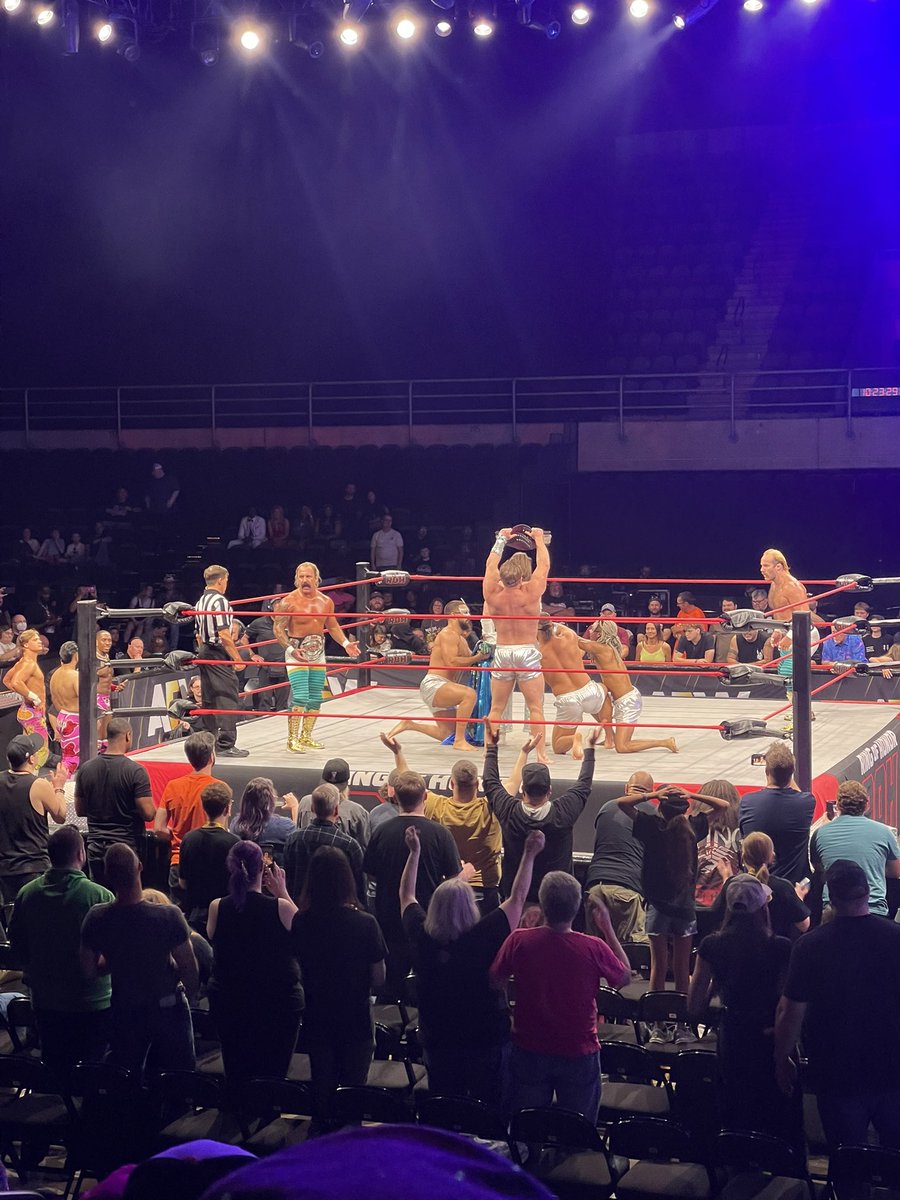 gascaf88's tweet photo. Ring of Honor spoilers for next week, taped after AEW Collision went off the air:

Dalton Castle &amp; The Outrunners def. 3 jobbers
Deonna Purrazzo def. Janai Kai
Alec Price &amp; Jordan Oliver def. Premier Athlete Brand

#AEW
#AEWCollision https://t.co/ebg4lTiGgn