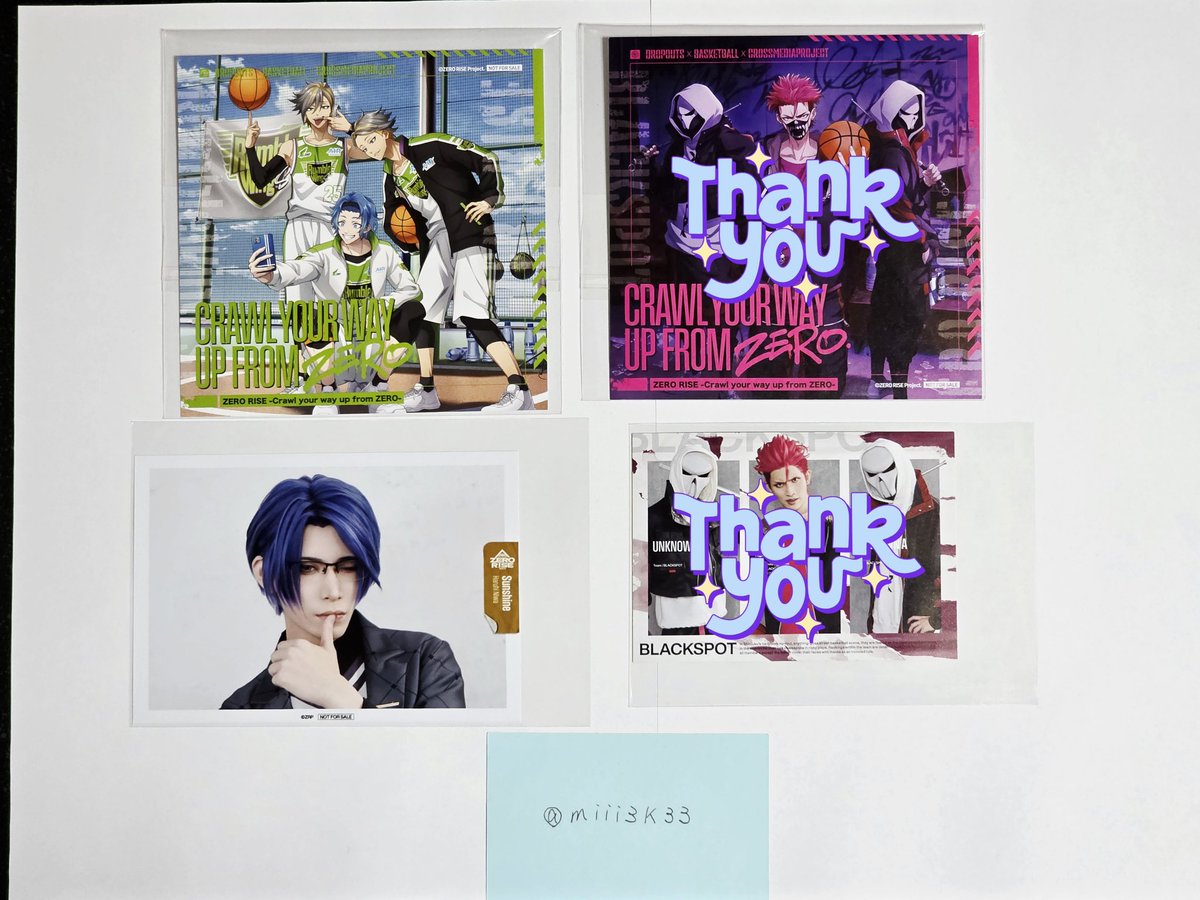 miii3K33's tweet photo. 【交換】舞台ZERO RISE ゼロライズ  グッズ CD 購入特典 入場特典 ランダムブロマイド

譲:画像1、2、入場特典バリスタ2

求:マドカ、UNFIXXX

5/17現地にてお手渡し
お気軽にお声掛けください https://t.co/5Lnm4GmwxD