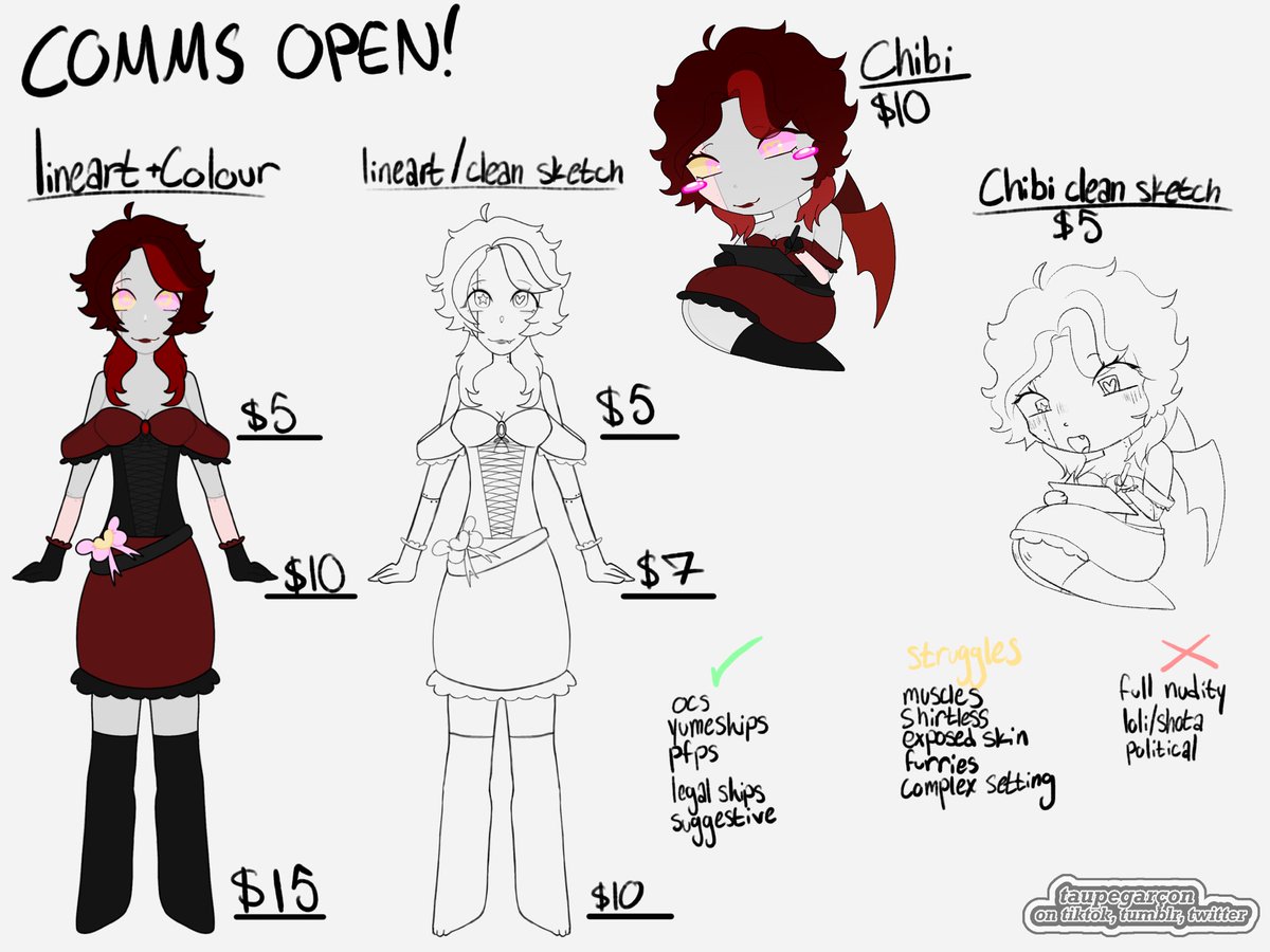 TAUPEGARCON's tweet photo. C⭐️MMS OPEN

i’m okay with yumeships, gore/blood, pfps, ships, ref sheets, ships
my style is inconsistent and changes depending on what i’m drawing
i am a minor, 15yo, and i’m still learning art. i’ve been doing digital for almost 7 years. 

cashapp only . . DM me for more info ! https://t.co/daWWSHstgl