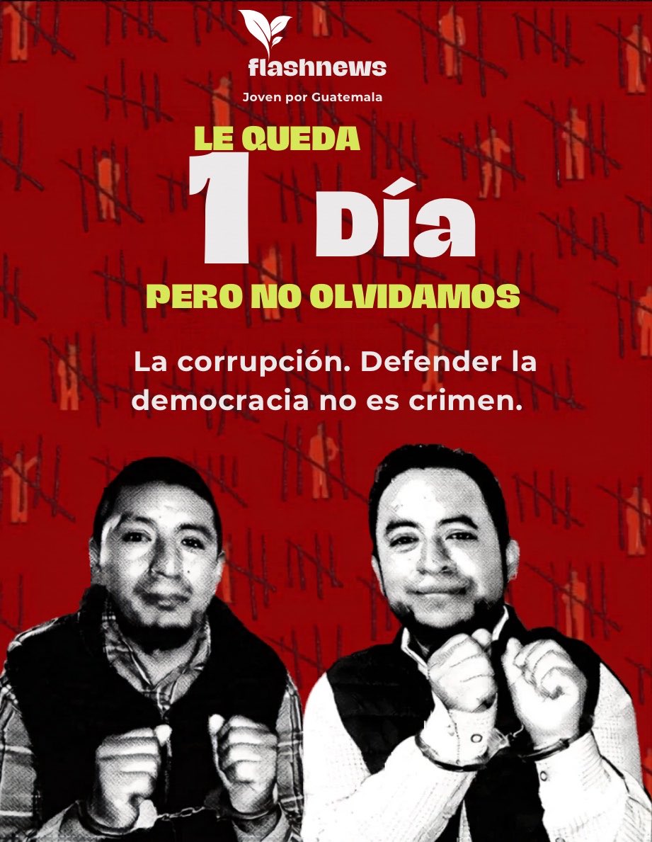 flash_newssss's tweet photo. En Guatemala, muchas personas creen que defender la democracia y alzar la voz contra la corrupción no es un crimen, sino un derecho. El pueblo tiene memoria y sigue pidiendo justicia, transparencia y un mejor futuro para el país 🇬🇹.
#consueloporras #porgt #BreakingNews #Corrupción #impunidadjudicial
