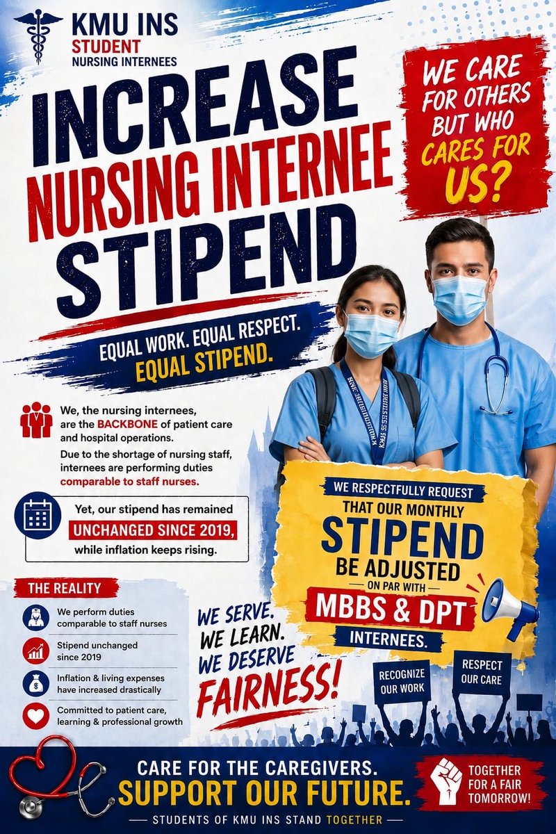 rishma_sabir's tweet photo. #TNOsStipendIncrement
#RaiseNursingInterneeStipends https://t.co/RXxpywYD6s