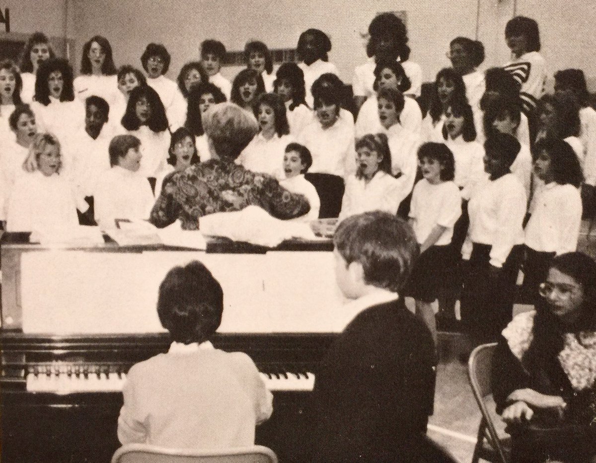 daviddas's tweet photo. Meeting choral composer/arranger legend Roger Emerson, 2026. 2nd slide: playing my first Roger Emerson, c. 1987.  What an energy of musical enthusiasm. Roger, it was lovely getting to say hello and talk shop after so many years! https://t.co/ECmTQMVfJb