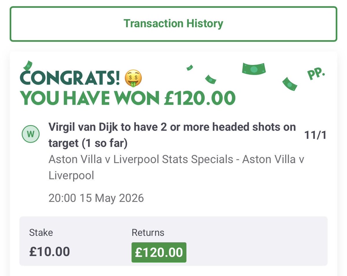 WizzyBets's tweet photo. Did manage to catch this in-play winner on Friday though 🔥🔥 #EPL #Gambling𝕏 #Winners https://t.co/hhTNGYZ3h2