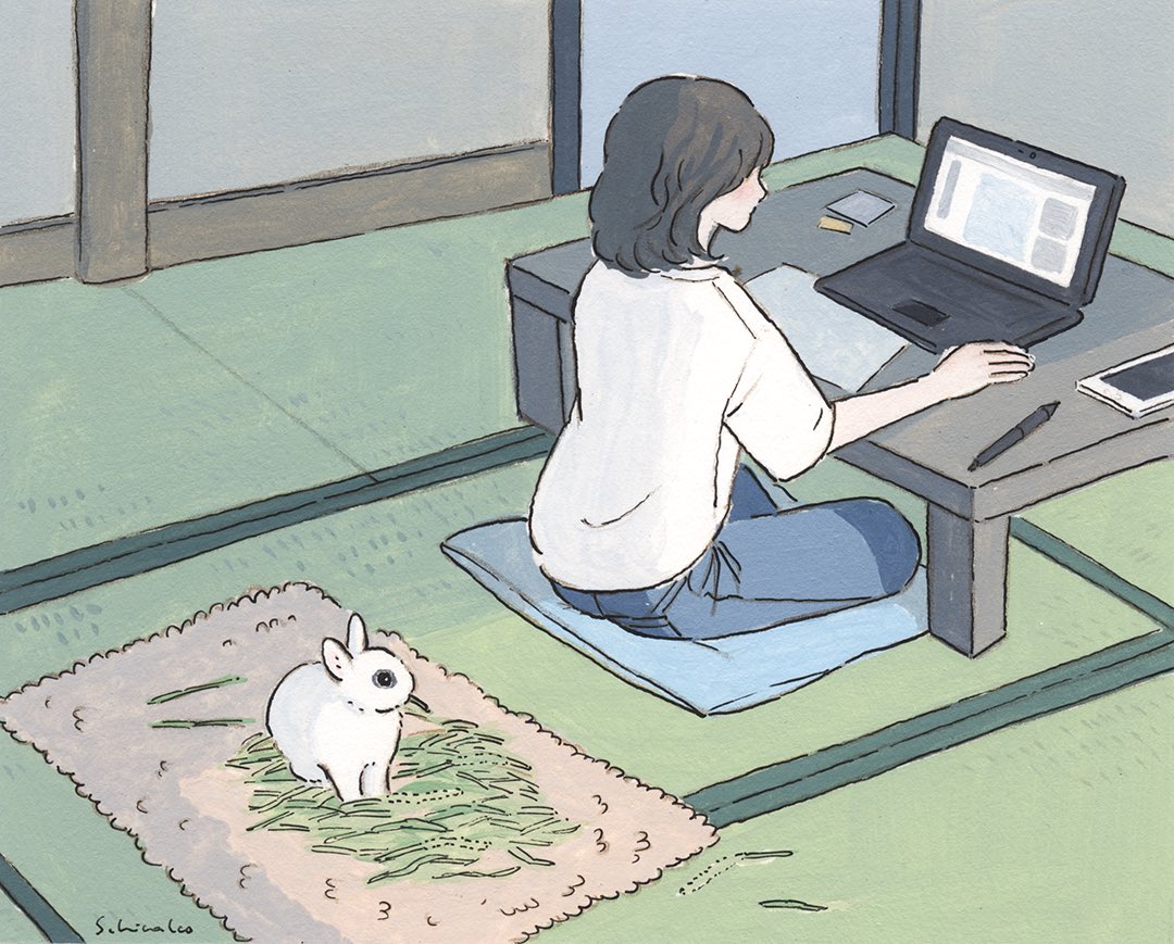 schinako's tweet photo. 実は畳を描くのは好き https://t.co/volHoCcU82