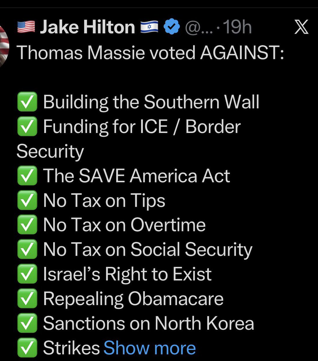Barbara58138419's tweet photo. @LauraLoomer @Dandilionz11 Massie is a Satanic tool. Voter beware..,  Many of you have fallen for his deceptions. 

All of this falls on Thomas Massie, not Israel! https://t.co/7U6XpymN2d