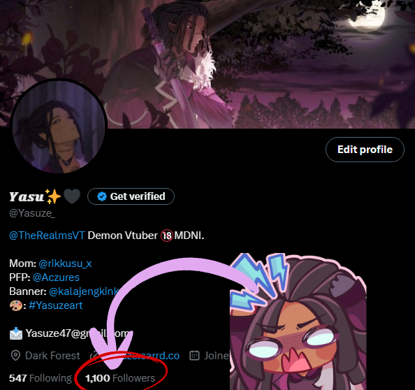 Yasuze_'s tweet photo. I DIDN'T EVEN NOTICE THIS HELLO?

Well welcome to the demon/goober side everyone and thank you all once again for another milestone 🖤 https://t.co/sgpcUf8VSq