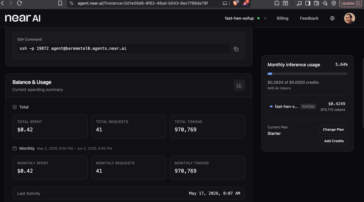 gem_decrypto's tweet photo. @NEARLegion @IronClawAI @near_ai Really love the responsive and informative result generated by Ironclaw. Good UI/UX imo that makes it more attractive to users. 
Question: Will there be features designed for specific users (e.g: traders/researchers..) to better use of ironclaw for their demand? @IronClawAI https://t.co/S5Ejb9Udi3