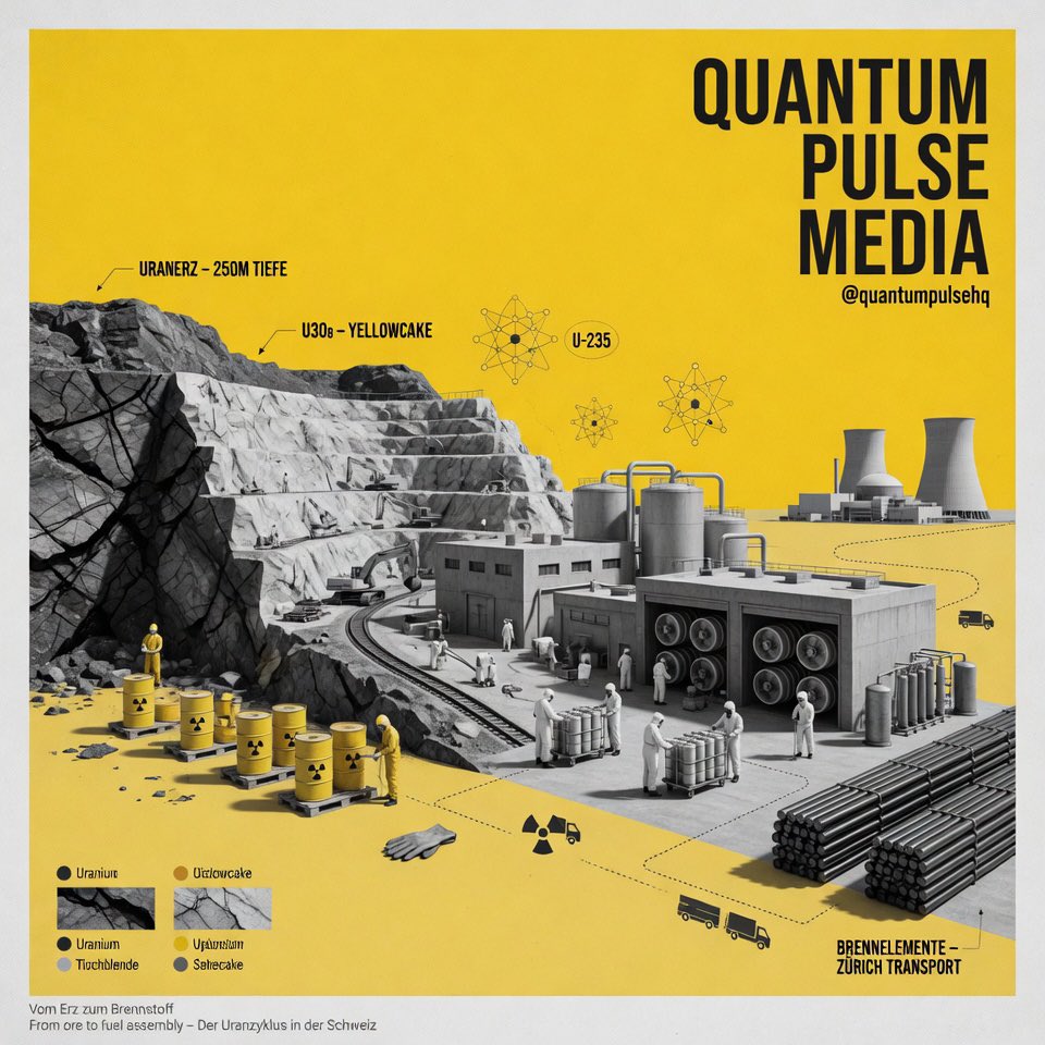 quantumpulsehq's tweet photo. ☢️🌍 | URANIO / ENERGÍA

El uranio no se fabrica: se extrae de depósitos naturales y pasa años en procesos de refinación y enriquecimiento antes de convertirse en combustible nuclear para reactores.

QUANTUM PULSE MEDIA @quantumpulsehq https://t.co/4NJMnRK1PW