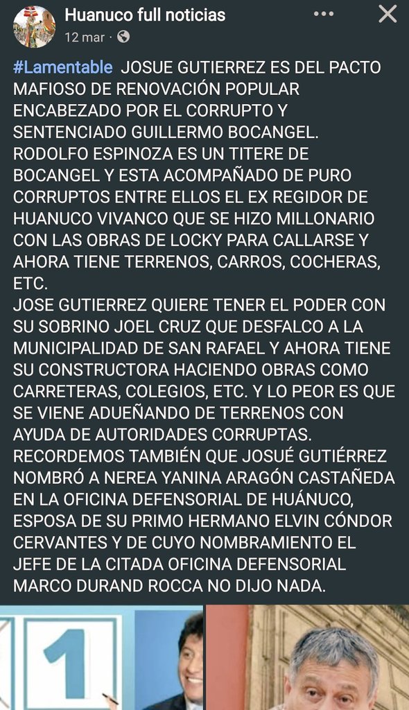 Jota12397's tweet photo. La Defensoría del Pueblo ha perdido credibilidad. Se habla de meritocracia en plazas 728 para personal antiguo y preparado; sin embargo, en la práctica la realidad es otra, con intereses de por medio. Huánuco se ha convertido en una oficina familiar; ya no puede llamarse OD. https://t.co/TR5Q5I5nlf