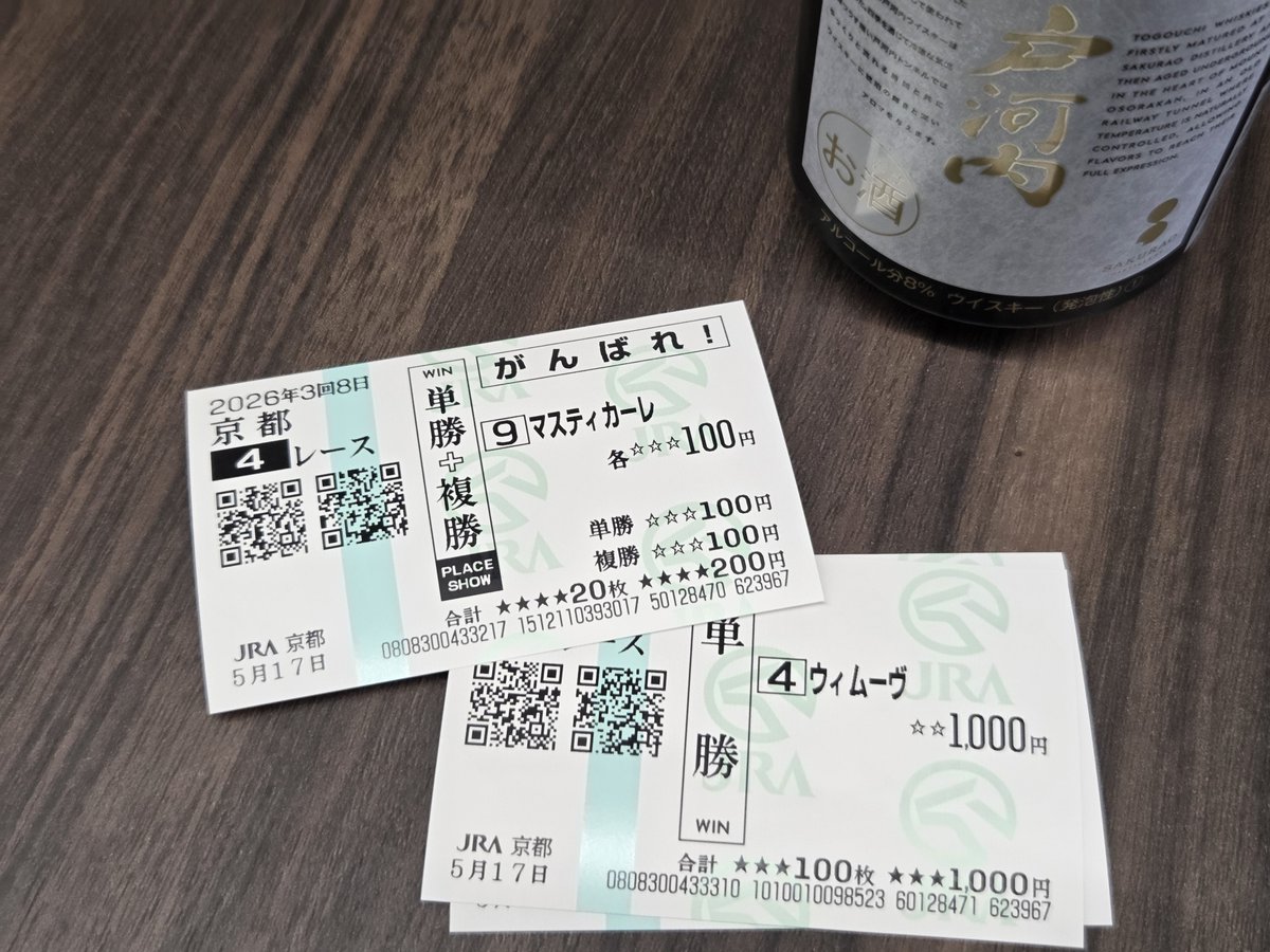 応援馬券も買いましたよ！ 準備OK！！