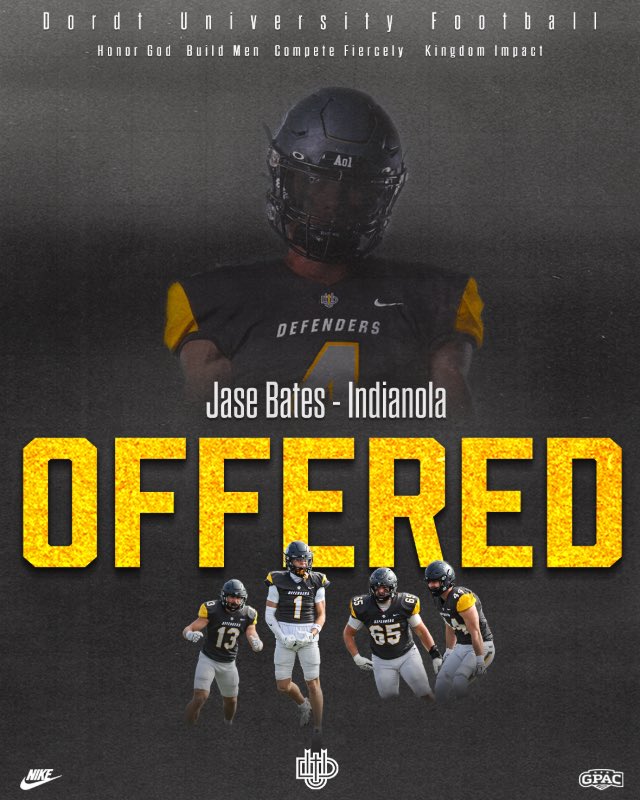 Jase_Bates85's tweet photo. After a great camp I blessed to receive an offer from Dordt university! Thank you to Coach @Luke_Teiger and the entire staff for believing in me. https://t.co/uzSWwYum29