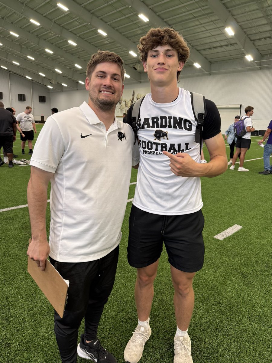 Cainpearson02's tweet photo. Had a great camp @Harding_FB!
Thank you @CoachKellyHU for the invite and opportunity and thank you to @ltribb3 for the positive feedback.

@CoachBA1010 @coachbmcafee @BlaineMc51 @coachfex @RecruitTB https://t.co/tjEklFWnId