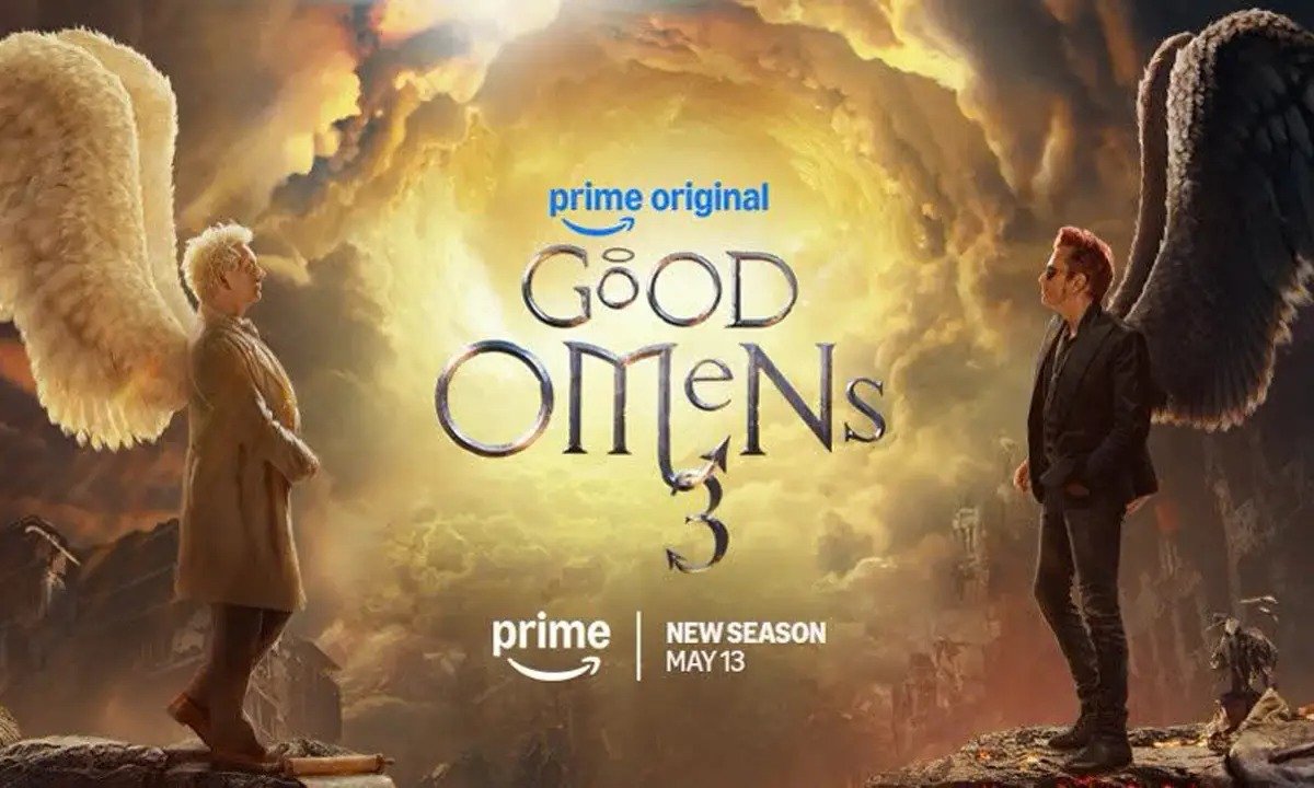 nickoooo23's tweet photo. El final de Good Omens es irregular y caótico pero el desquiciado tercer acto y en especial la química intacta de David Tennant y Michael Sheen le dan una cariñosa despedida a este universo. https://t.co/Y7VsnJzOBs