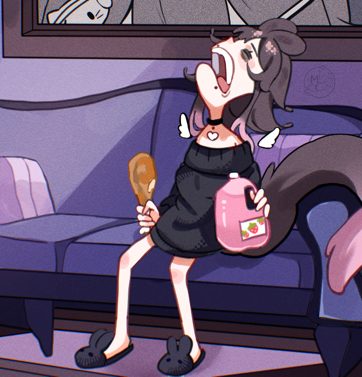 MiwiiChi's tweet photo. Lately, there's a certain time of day when I'm just like this LOL
I really enjoyed drawing myself for this meme🤣

My birthday is in a week, so I'll try to make time this weekend to draw something for myself as a gift.🎂 https://t.co/XvQARpSNxx