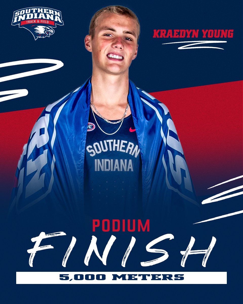 USIAthletics's tweet photo. 𝔻𝕠𝕦𝕓𝕝𝕖 𝕋𝕣𝕠𝕦𝕓𝕝𝕖🦅👟🥇🥈
@usixctrackfield junior Alex Nolan earned his 2nd @OVCSports title Saturday as he finished 1st in the men's 5,000m. He won the 10k Thursday. Kraedyn Young earned silver after winning the 1,500m earlier. @USIedu 

#GoUSIEagles #OVCit https://t.co/IxqC1tHGdi