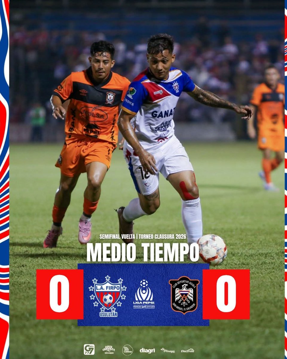 cdlafirpo_sv's tweet photo. ⏱️45+2'| ¡𝐅𝐈𝐍𝐀𝐋 𝐃𝐄𝐋 𝐏𝐑𝐈𝐌𝐄𝐑𝐎 𝐓𝐈𝐄𝐌𝐏𝐎! 
 ▶️🐂0-0🦅
#Global: 2-1
#𝐒𝐞𝐦𝐢𝐟𝐢𝐧𝐚𝐥𝐃𝐞𝐕𝐮𝐞𝐥𝐭𝐚 https://t.co/yl9Y4BejwQ
