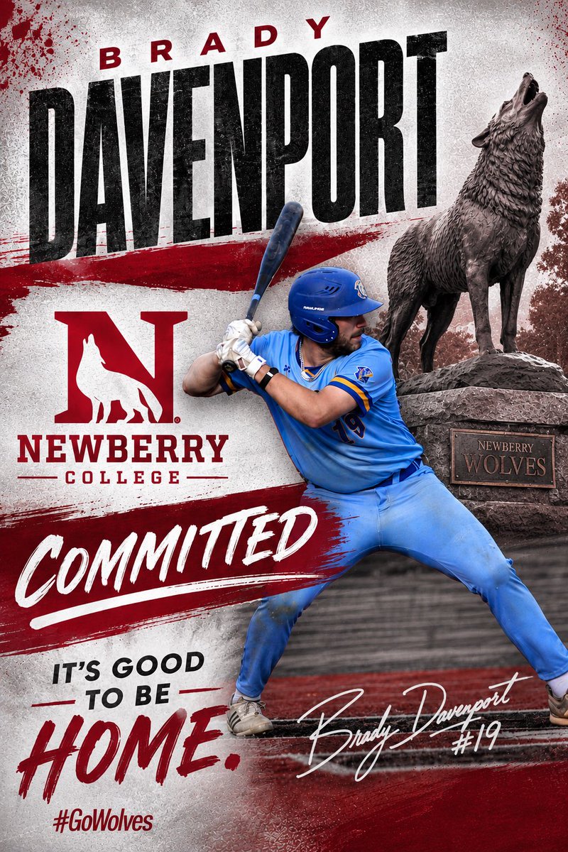 BradyDav10's tweet photo. I am excited to announce that I will continue my academic &amp; athletic career at @NewberryBSB. 🐺 I’d like to thank God, my family, teammates &amp; all my coaches. Thank you Newberry &amp; Coach @JaySnyd74512914 for the opportunity! #GoWolves #TheBerry @PHCC_Baseball https://t.co/Wfbo00RvMs