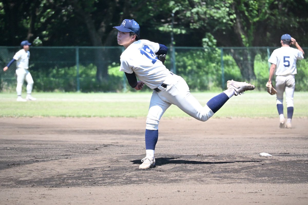 baseballguniv's tweet photo. 春季リーグ戦 vs一橋大学 第2回戦
【3回終了】
一　100 | 1
学　002 | 2

2番磯貝選手③のセンターへのタイムリーツーベースヒットにより2点を獲得し、3回終了1-2です🔥 https://t.co/7Cx1yHh3HD