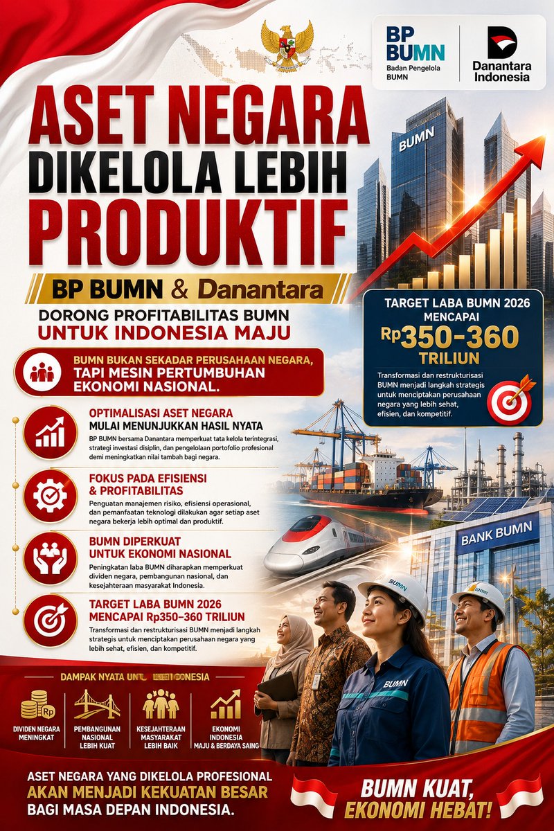 ningningty's tweet photo. BP BUMN dan Danantara hadir buat rapikan pengelolaan aset negara supaya tiap aset punya kontribusi maksimal buat negeri #DorongEkonomi https://t.co/j8RNKqVuSW