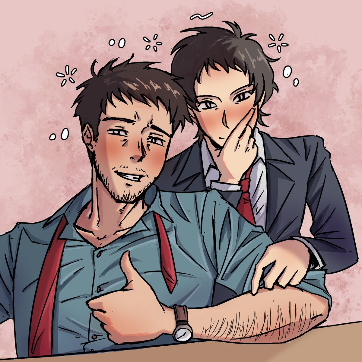 minitaurr's tweet photo. Dojima and Adachi after a hard day at work #persona4 #ペルソナ4 https://t.co/Z27mnZI6PC