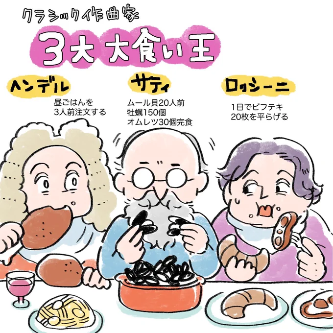 🍐🎂5月17日はサティの誕生日です🎂🌂
実は大食い王だったサティ…
(貧乏だったので食べ物があるときに食い溜めする癖があったそうです) 