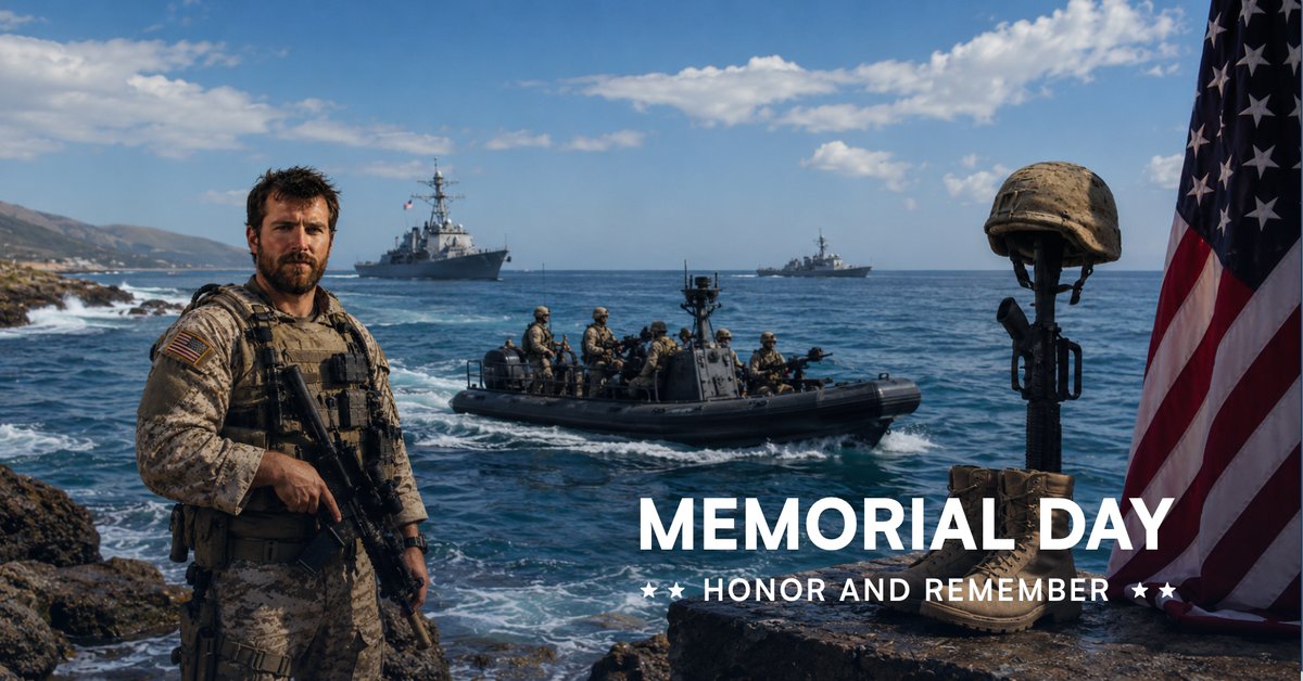 ahoy_insurance's tweet photo. This Memorial Day, we honor the brave men and women who gave their lives in service to our country. 🇺🇸

We remember heroes like Navy SEAL Lt. Michael P. Murphy, whose courage continues to inspire.

From all of us at Ahoy!, wishing you a safe and meaningful Memorial Day. https://t.co/R73y3nrb3a