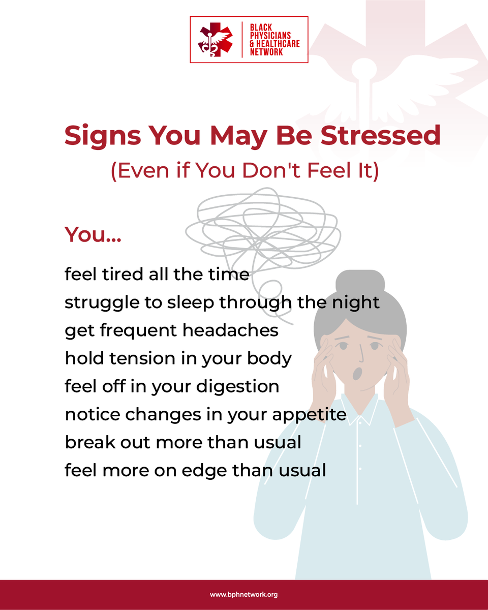 bphnetwork's tweet photo. Stress doesn’t always announce itself loudly

Sometimes it shows up as fatigue, trouble sleeping, headaches, body tension changes in appetite, or just feeling more irritable than usual

Checking in with yourself and slowing down when needed is part of taking care of your health💙 https://t.co/2M0g8TwcB6