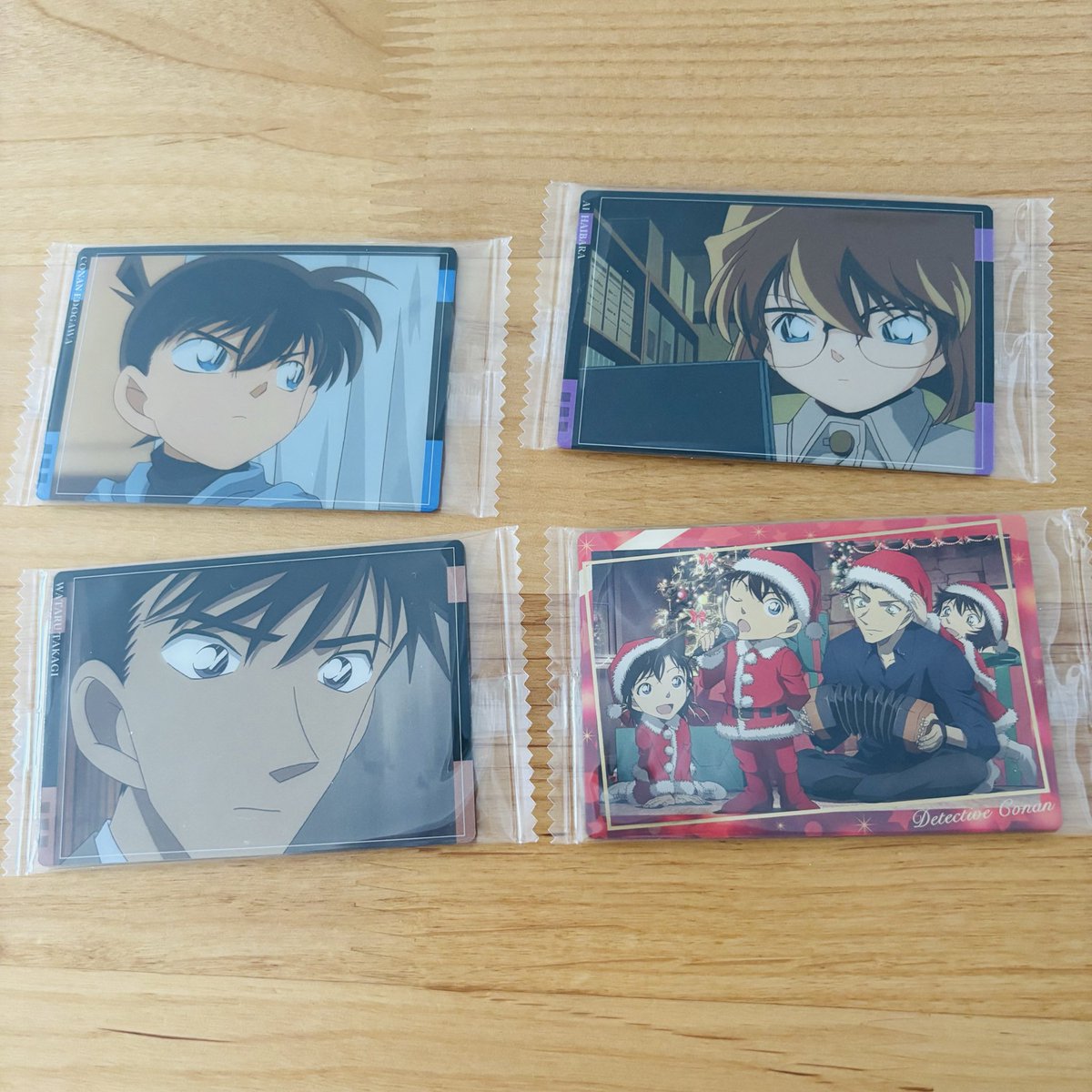 omeruta_JJ's tweet photo. 【イタジャガコナン 交換】
vol.6

【譲渡】
キャラクターカード
江戸川コナン
灰原哀
高木渉

ビジュアルカード
コナン＆赤井＆蘭＆世良

【求】
ビジュアルカード
安室透
スペシャルカード
萩原千速 https://t.co/zDabTcwceR