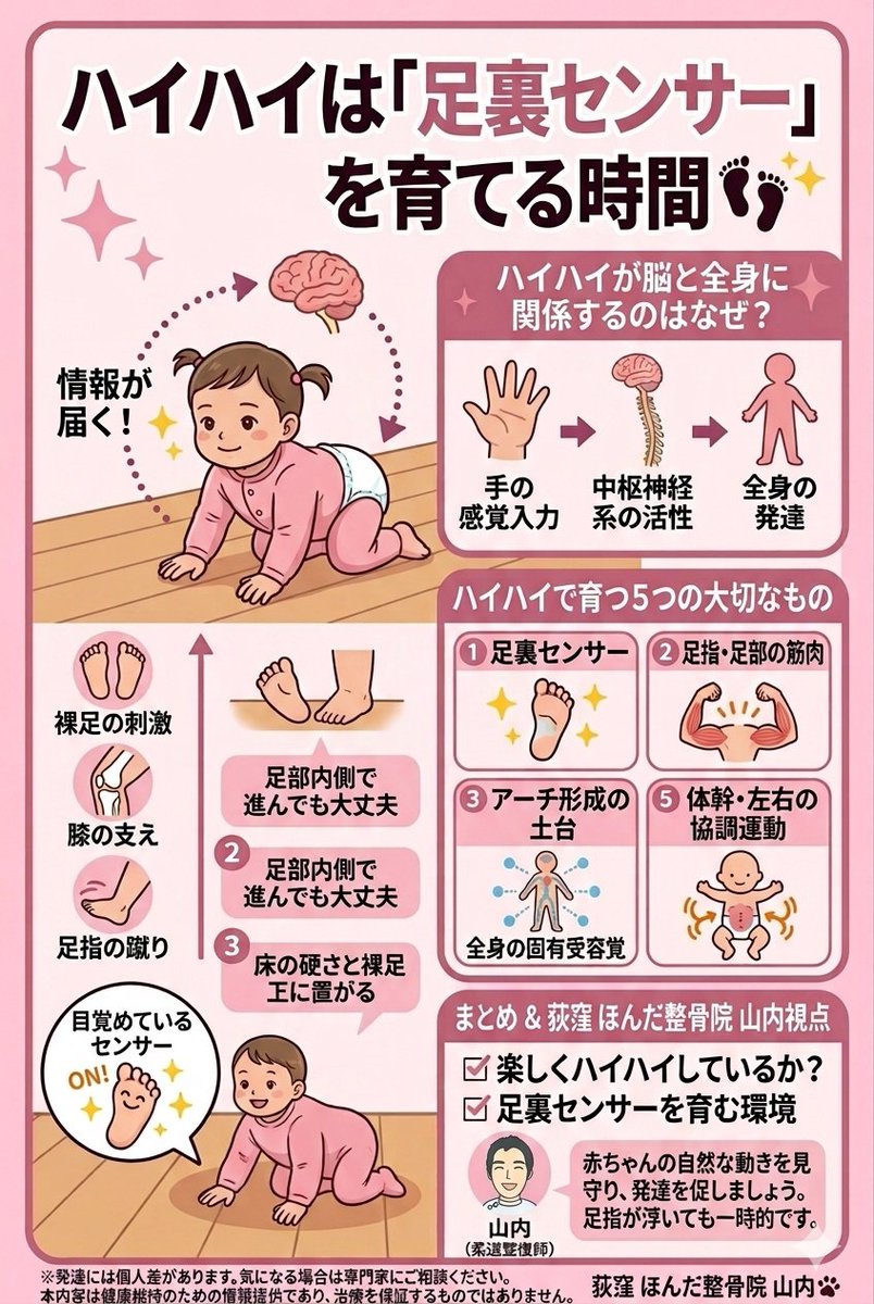ハイハイは「足裏センサー」を育てる時間👣✨】 赤ちゃんがハイハイを