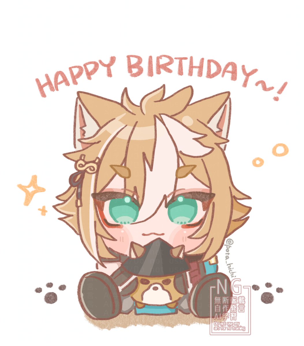 pota_hichi's tweet photo. HBD🎁🐕

#ゴロー生誕祭2026 #ゴロー誕生祭2026
#原神_キャラ生誕祭 https://t.co/BQQyqpOAFX