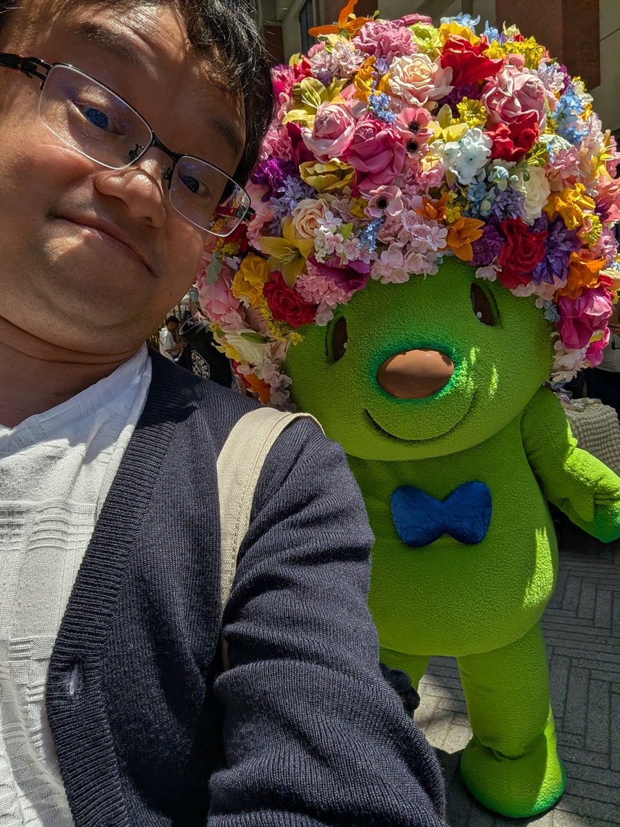ガーデンベアに会えた！🌹🌺 #北仲マルシェ #ガーデンベア