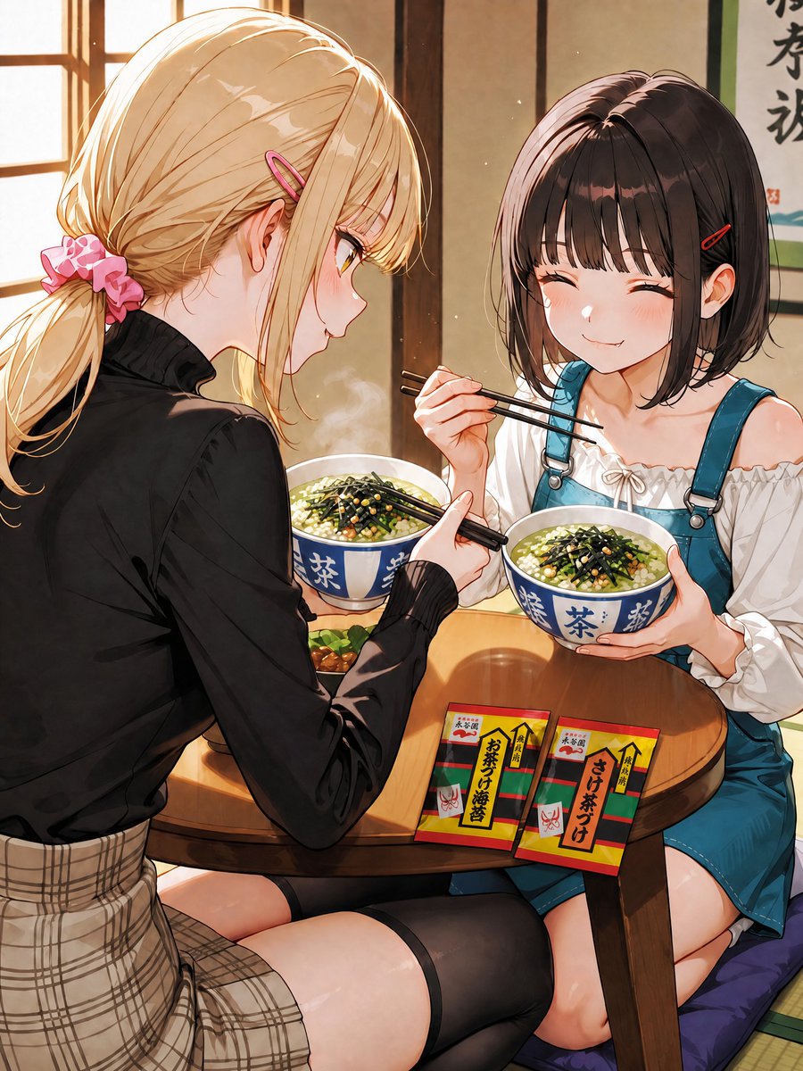 Clover and pepper wanted to try on their friends Ayano and Ayana's