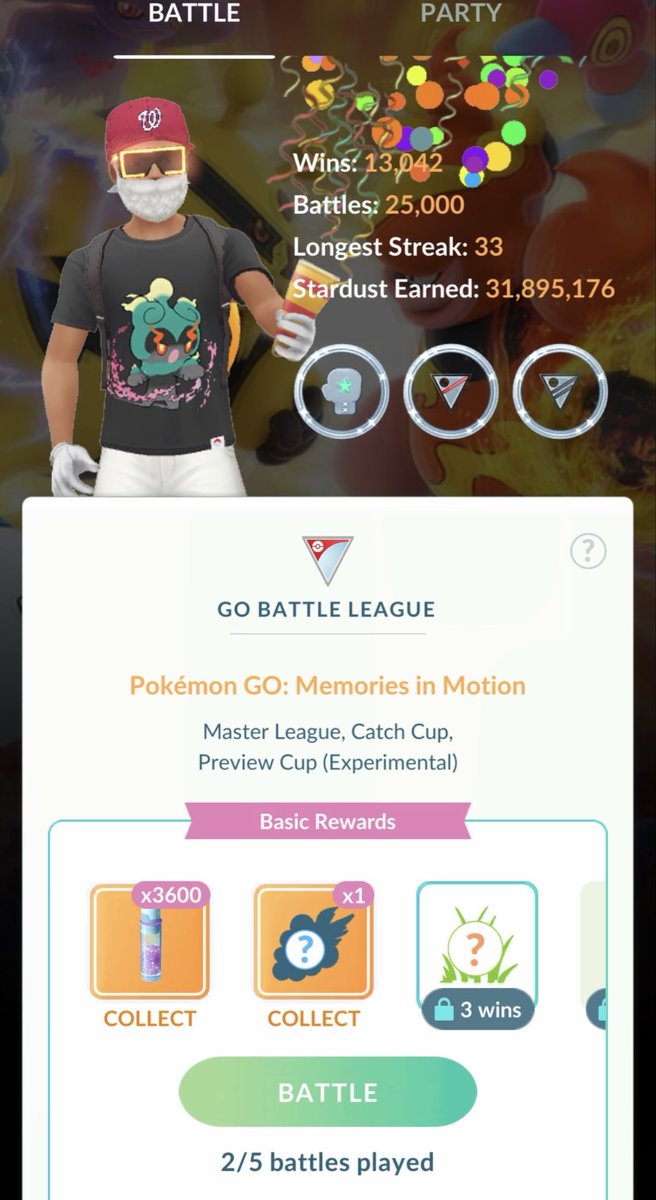 GreglandPoGo's tweet photo. GBL has been great for dust over the years, 25k battles in the books 📚 yowza https://t.co/Be6YItcLpo