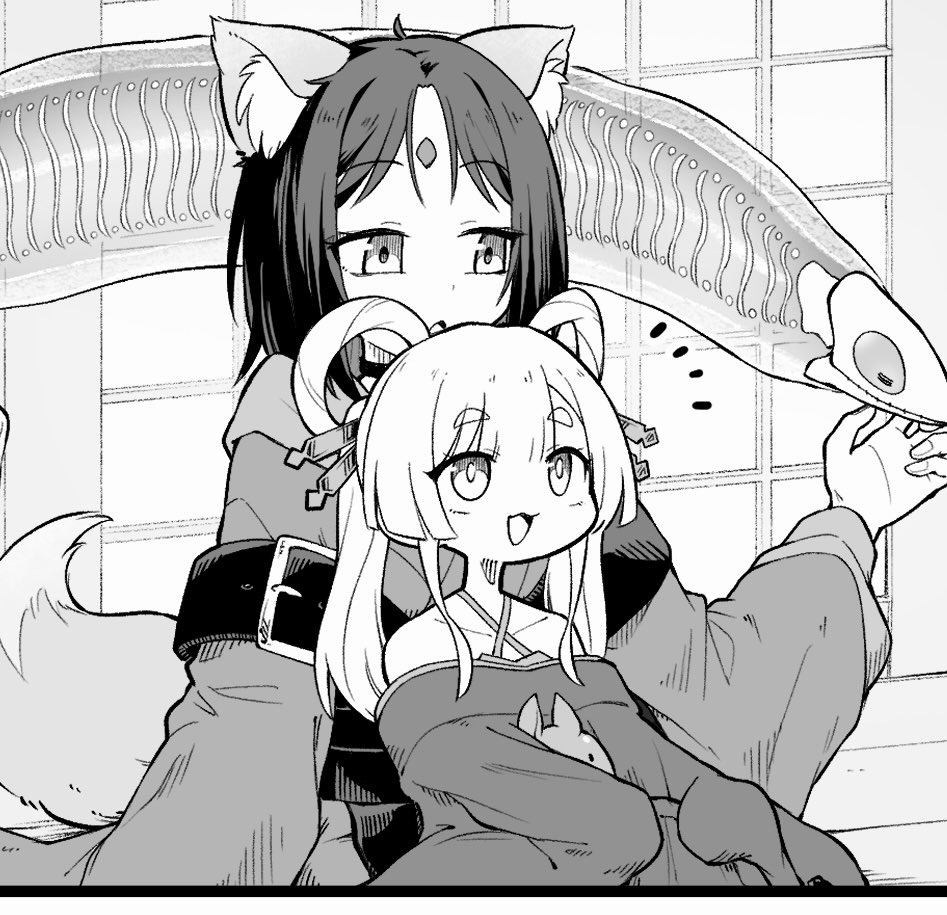 あまりにもミニヤッチョが彩葉の膝に座ってるこの構図が好きすぎるかもしれない 
