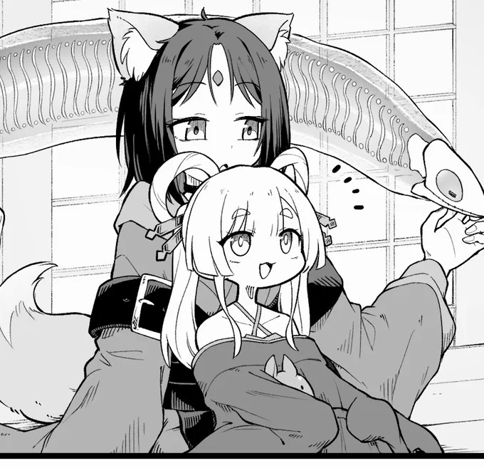 あまりにもミニヤッチョが彩葉の膝に座ってるこの構図が好きすぎるかもしれない 