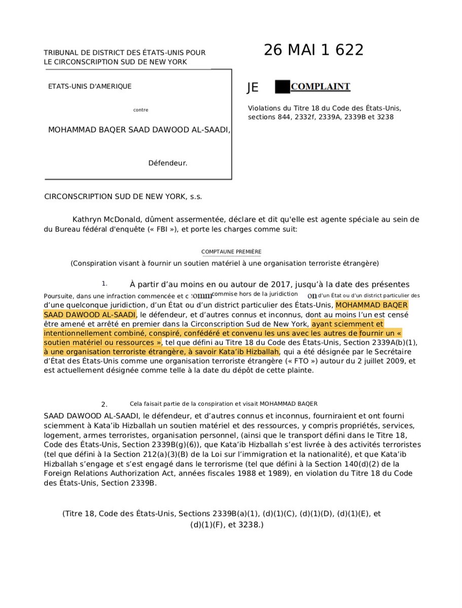 denisedetralala's tweet photo. Arrestation du responsable opérationnel de #HAYI
Le responsable opérationnel des attaques revendiquées par #HAYI (Harakat Ashab al-Yamin al-Islamiya) a été identifié par le FBI, arrêté en #Turquie puis extradé vers les États-Unis. ⬇️