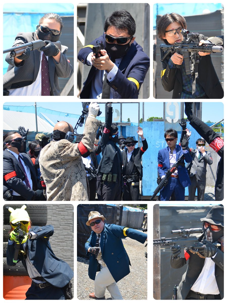 ZbjL5's tweet photo. 無限正装祭始まりました！
暑い🥵です！
＃無限正装祭
＃無限復活祭
＃スーツサバゲー
＃ユニスタ
＃じっちゃん https://t.co/EaTODPVqJU