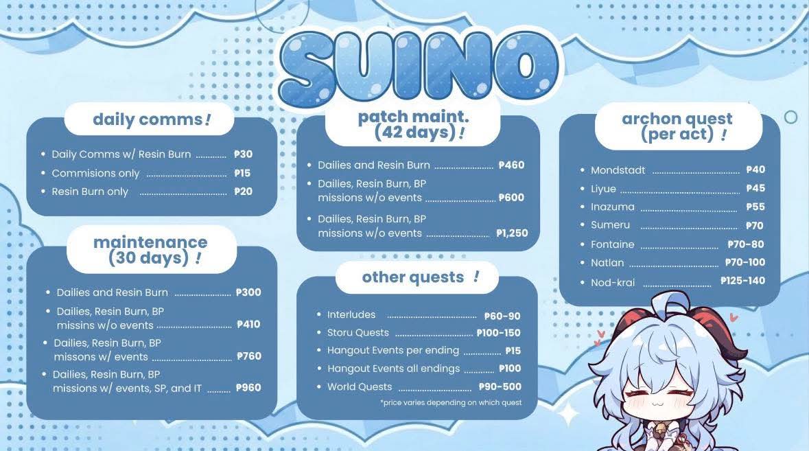 Suino ✦ Genshin Piloting Service tweet media
